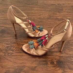 Saks Fifth Avenue Multicolor Tassel Heels